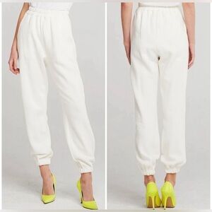 Storets Zoe Joggers Lounge Pants in Ivory. Size S